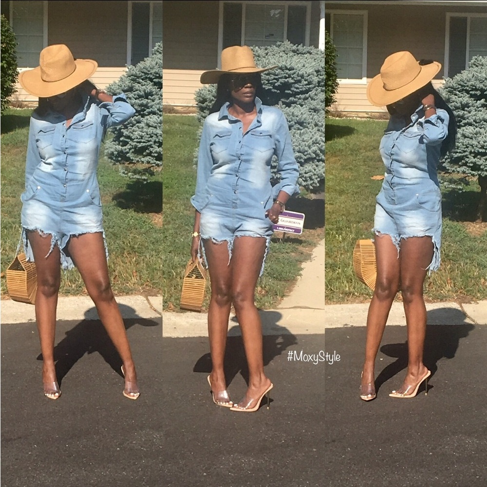 Denim Romper